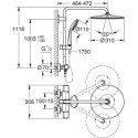 System Prysznicowy Z Termostatem Euphoria System 26723000 Grohe System Prysznicowy Z Termostatem Euphoria System 26723000 Grohe