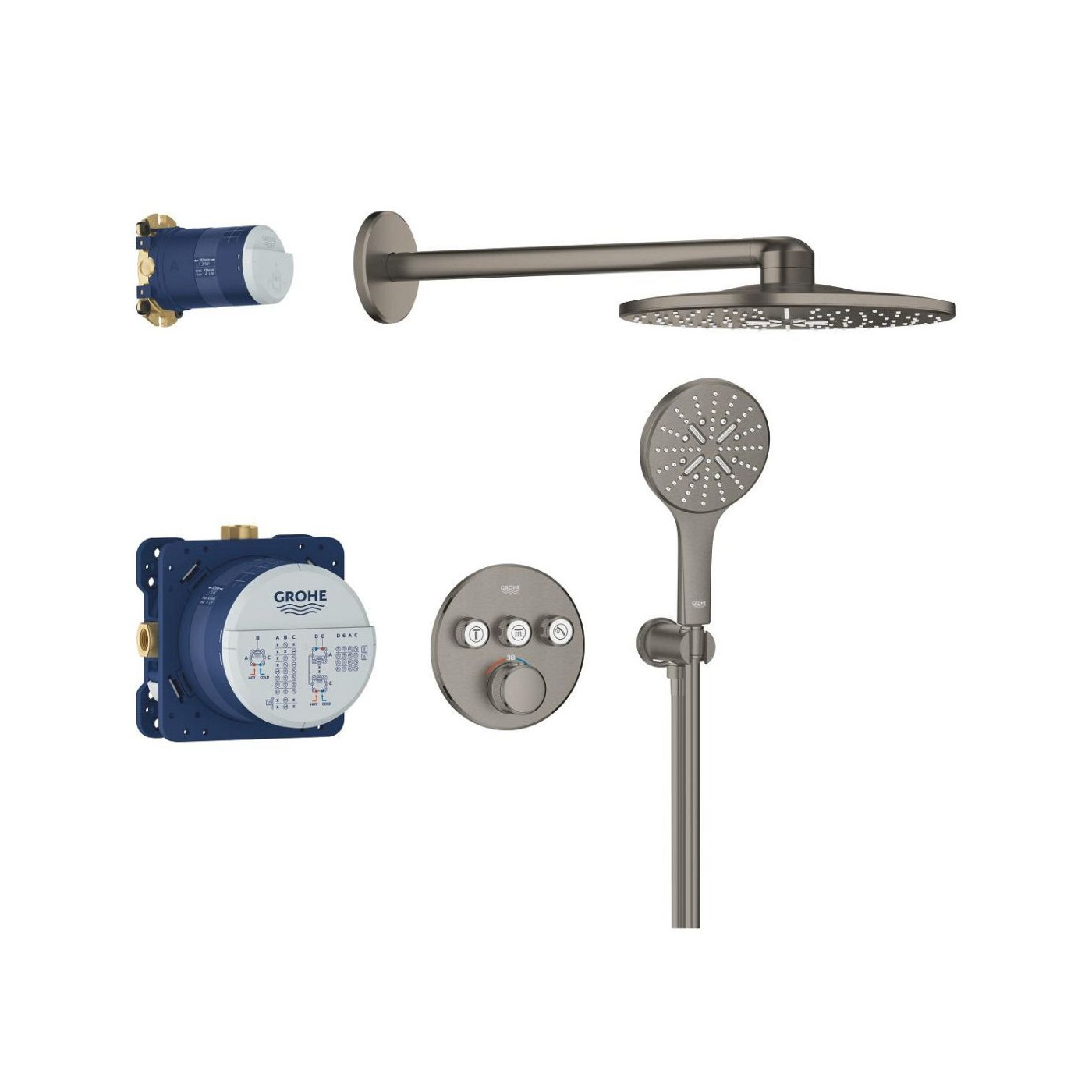 Zestaw Prysznicowy Z Deszczownicą Rainshower Smartactive 310 Grohtherm SmartControl 34863AL0 Grohe Zestaw Prysznicowy Z Deszczownicą Rainshower Smartactive 310 Grohtherm SmartControl 34863AL0 Grohe