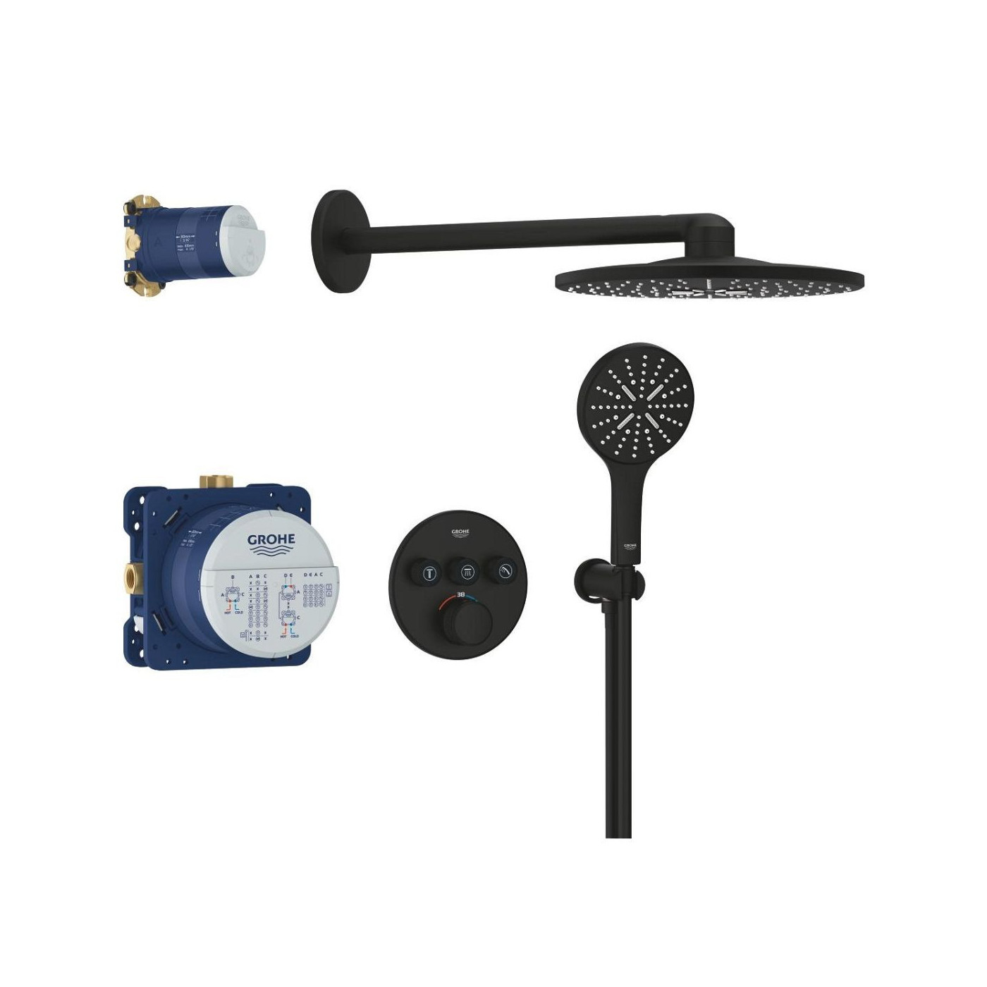 Zestaw Prysznicowy Z Deszczownicą Rainshower Smartactive 310 Grohtherm SmartControl 34863KF0 Grohe Zestaw Prysznicowy Z Deszczownicą Rainshower Smartactive 310 Grohtherm SmartControl 34863KF0 Grohe