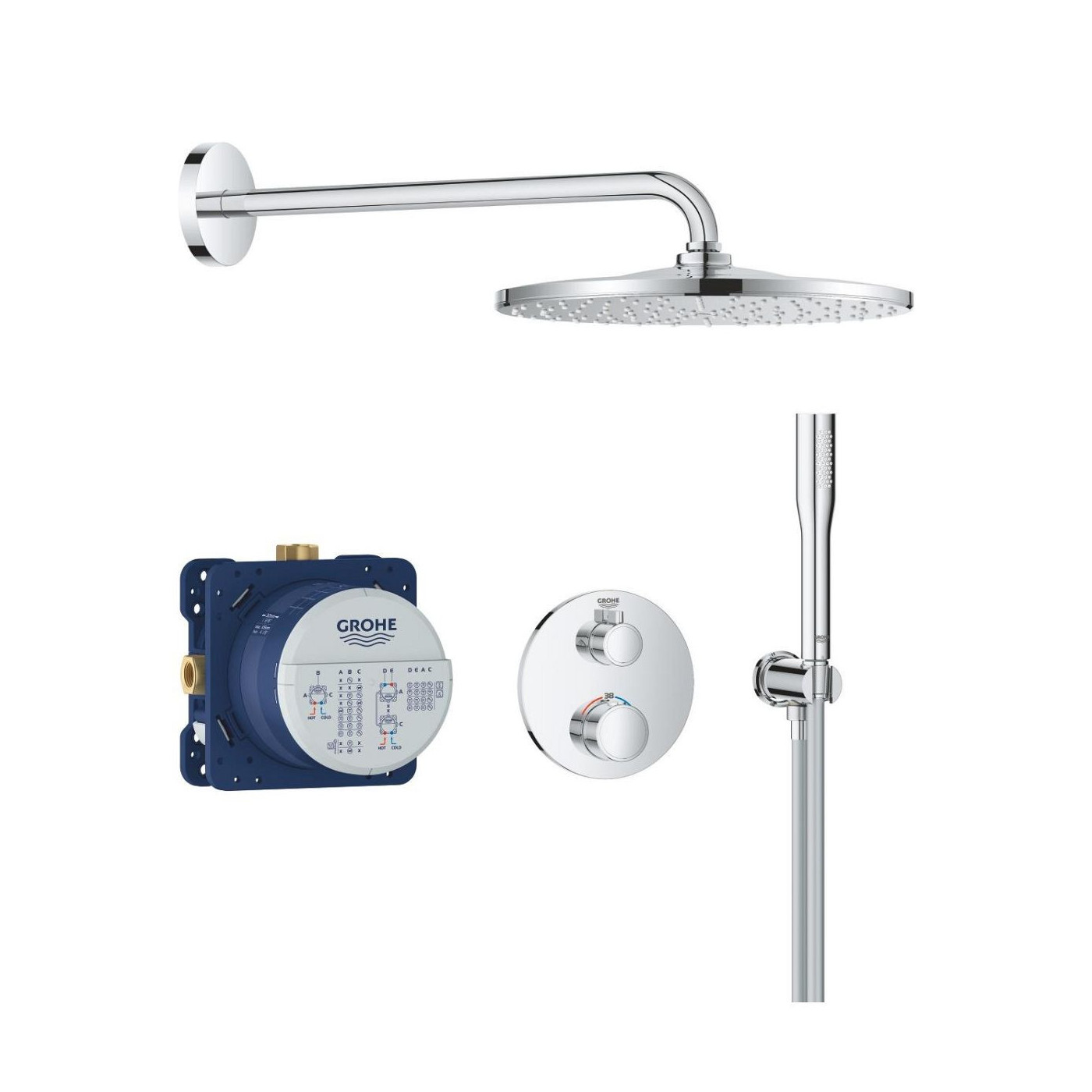 Zestaw Prysznicowy Z Deszczownicą Rainshower Mono 310 Grohtherm 34869000 Grohe Zestaw Prysznicowy Z Deszczownicą Rainshower Mono 310 Grohtherm 34869000 Grohe