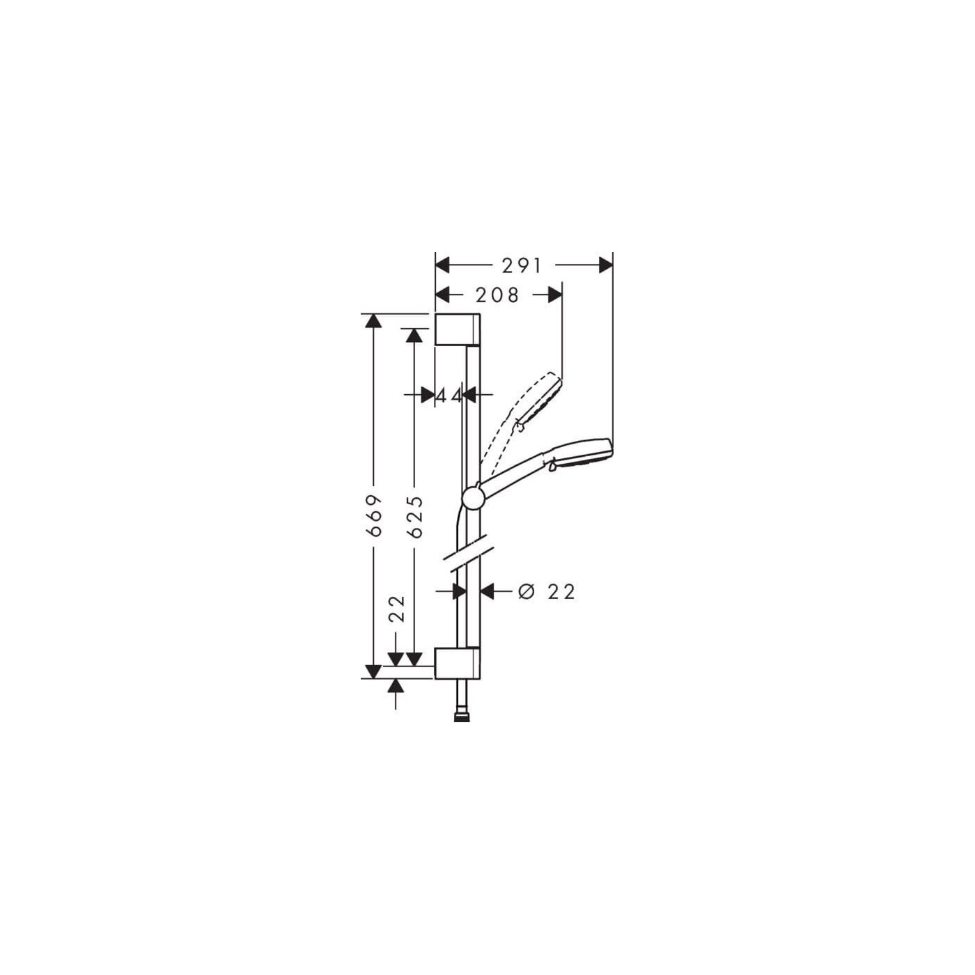 Zestaw Prysznicowy Crometta 100 Vario 26654400 Hansgrohe Zestaw Prysznicowy Crometta 100 Vario 26654400 Hansgrohe