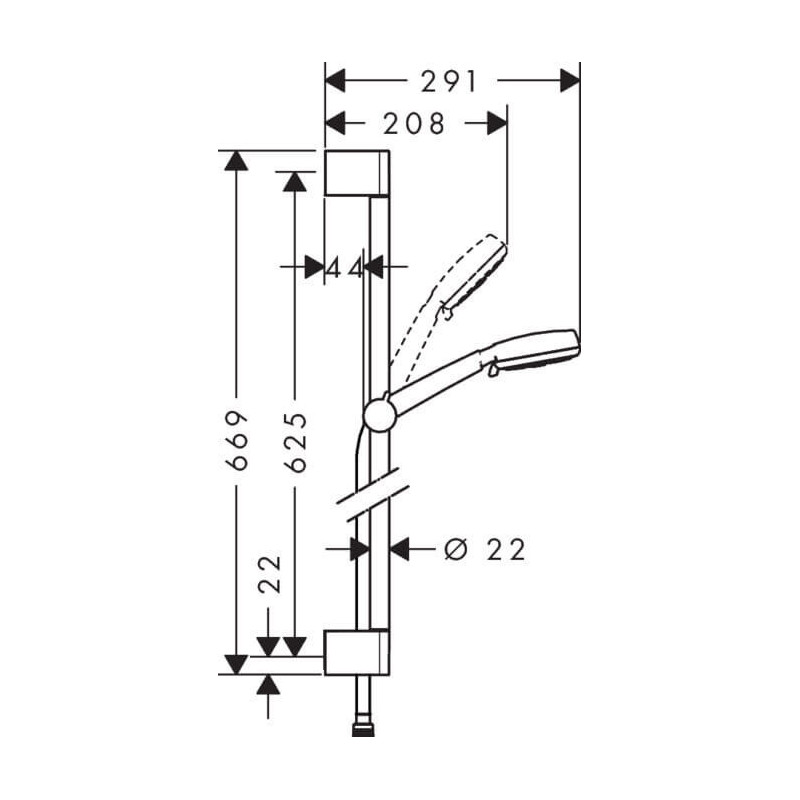 Zestaw Prysznicowy Crometta 100 Vario 26654400 Hansgrohe Zestaw Prysznicowy Crometta 100 Vario 26654400 Hansgrohe