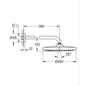 Deszczownica Tempesta 250 Z Ramieniem 380mm Chrom 26663000 Grohe Deszczownica Tempesta 250 Z Ramieniem 380mm Chrom 26663000 Grohe