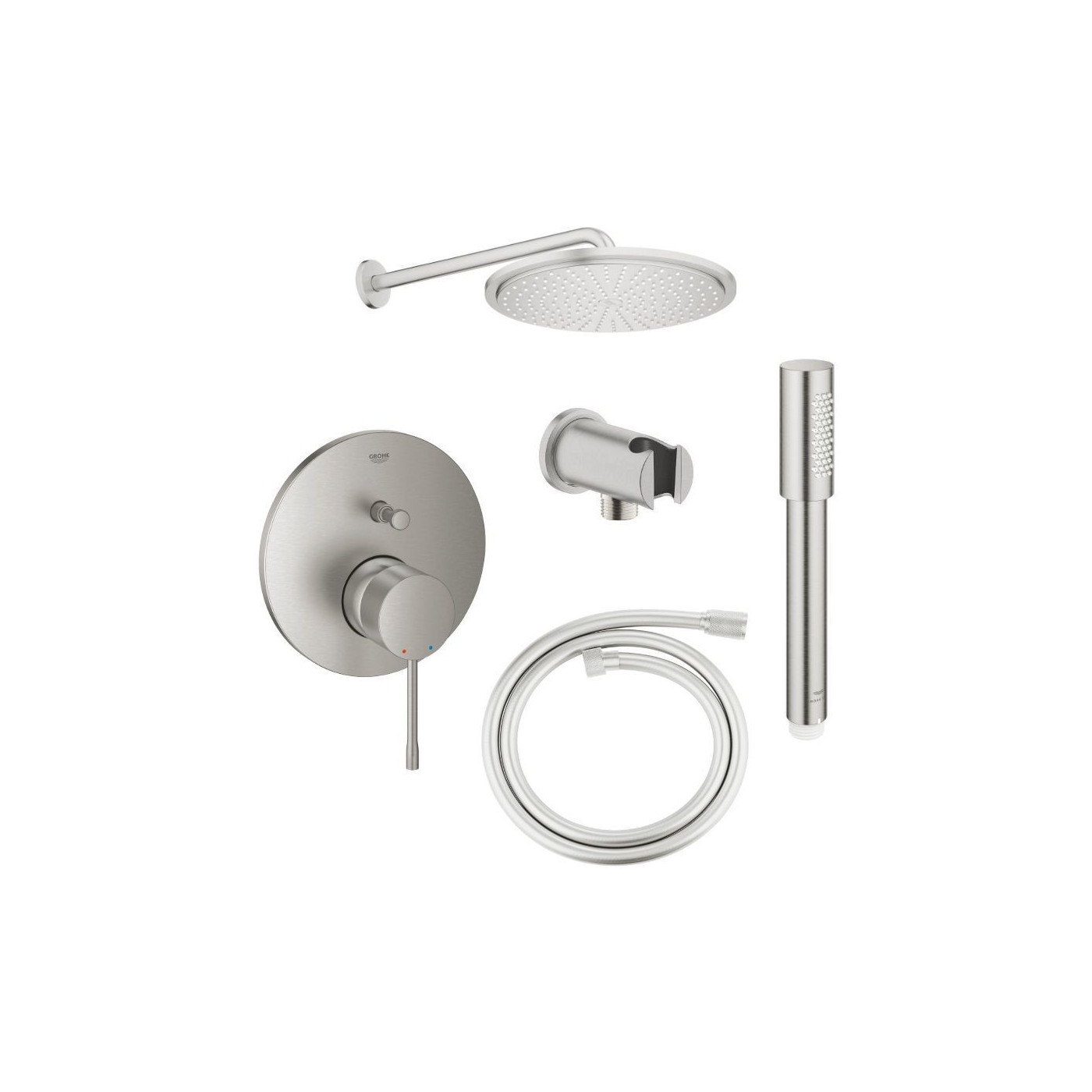 Zestaw Prysznicowy Essence Stal Szczotkowana 24167DC1+26066DC0+26658DC0+28362DC1+26866DC0 Grohe Zestaw Prysznicowy Essence Stal Szczotkowana 24167DC1+26066DC0+26658DC0+28362DC1+26866DC0 Grohe