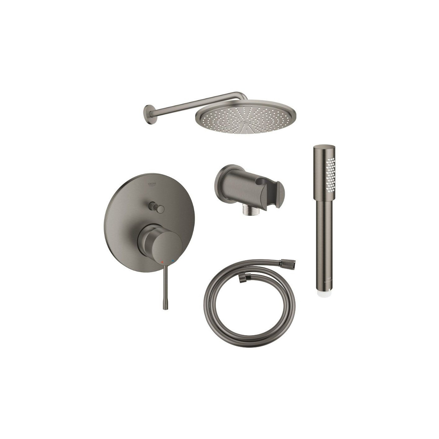 Zestaw Prysznicowy Essence Brushed Hard Graphite 24167AL1+26066AL0+28362A01+26866AL0+26658AL0 Grohe Zestaw Prysznicowy Essence Brushed Hard Graphite 24167AL1+26066AL0+28362A01+26866AL0+26658AL0 Grohe