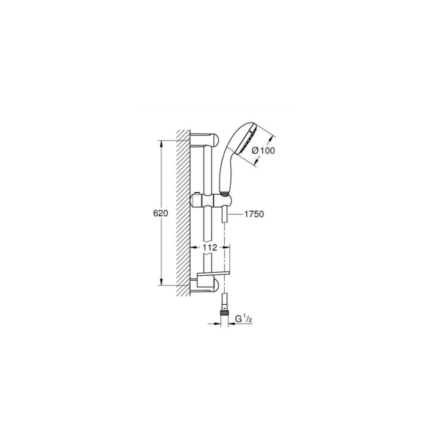 Zestaw Natryskowy New Tempesta 2 Strumienie 27926001 Grohe Zestaw Natryskowy New Tempesta 2 Strumienie 27926001 Grohe