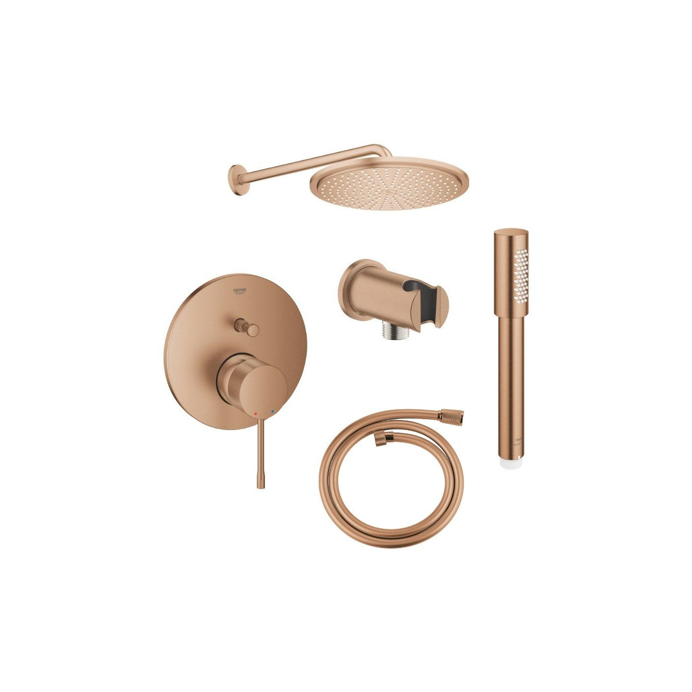 Zestaw Prysznicowy Essence Brushed Warm Sunset 24167DL1+26066DL0+28362DA1+26866DL0+26658DL0 Grohe Zestaw Prysznicowy Essence Brushed Warm Sunset 24167DL1+26066DL0+28362DA1+26866DL0+26658DL0 Grohe