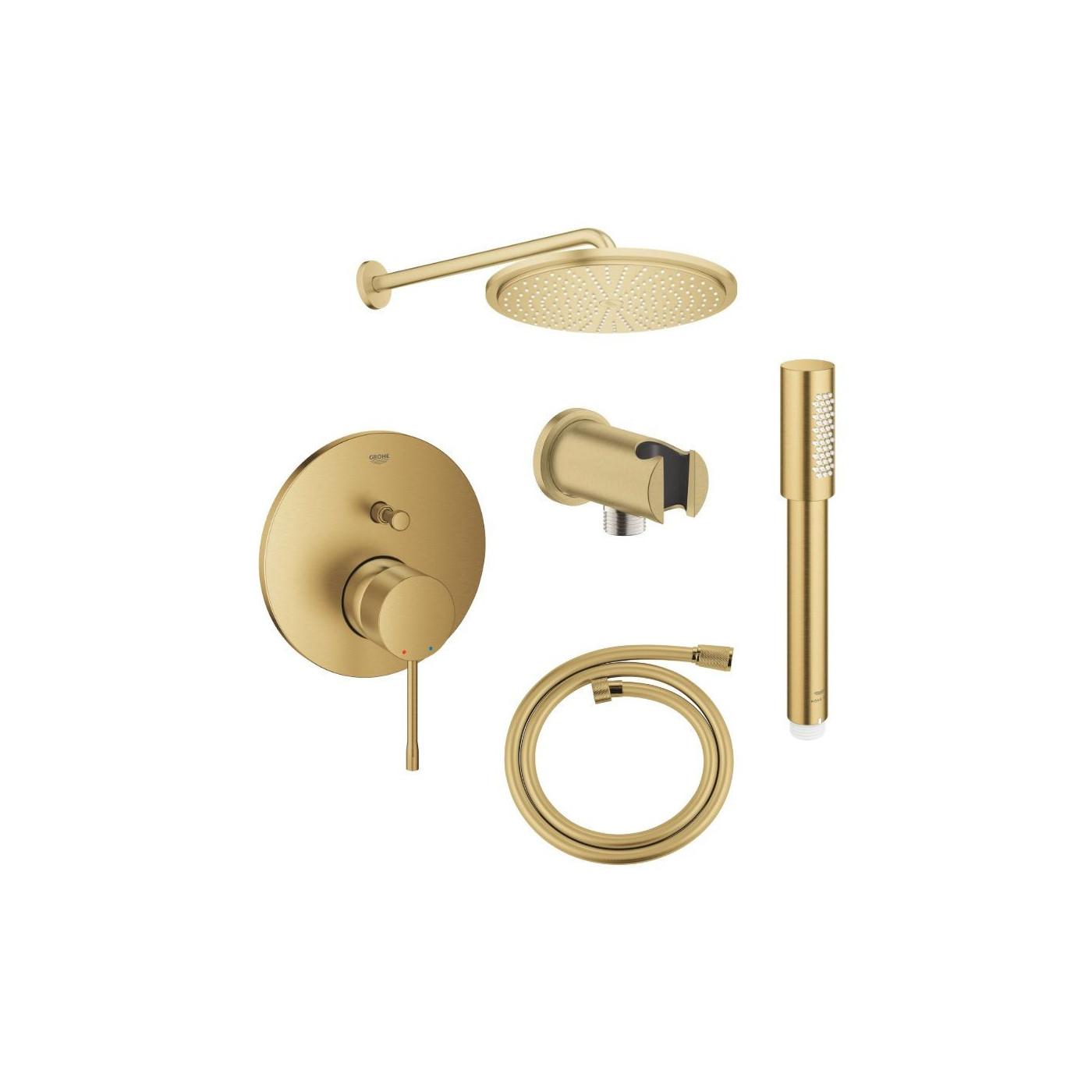 Zestaw Prysznicowy Essence Brushed Cool Sunrise 24167GN1+26066GN0+28362GL1+26866GN0+26658GN0 Grohe Zestaw Prysznicowy Essence Brushed Cool Sunrise 24167GN1+26066GN0+28362GL1+26866GN0+26658GN0 Grohe