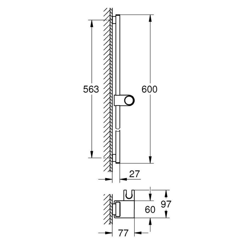 Drążek Prysznicowy 600 mm Rainshower Warm Sunset 101673DA0 Grohe Drążek Prysznicowy 600 mm Rainshower Warm Sunset 101673DA0 Grohe