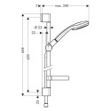 Zestaw Prysznicowy Z Drążkiem 65 cm I Mydelniczką Croma 100 Vario EcoSmart Chrom 27776000 Hansgrohe Zestaw Prysznicowy Z Drążkiem 65 cm I Mydelniczką Croma 100 Vario EcoSmart Chrom 27776000 Hansgrohe