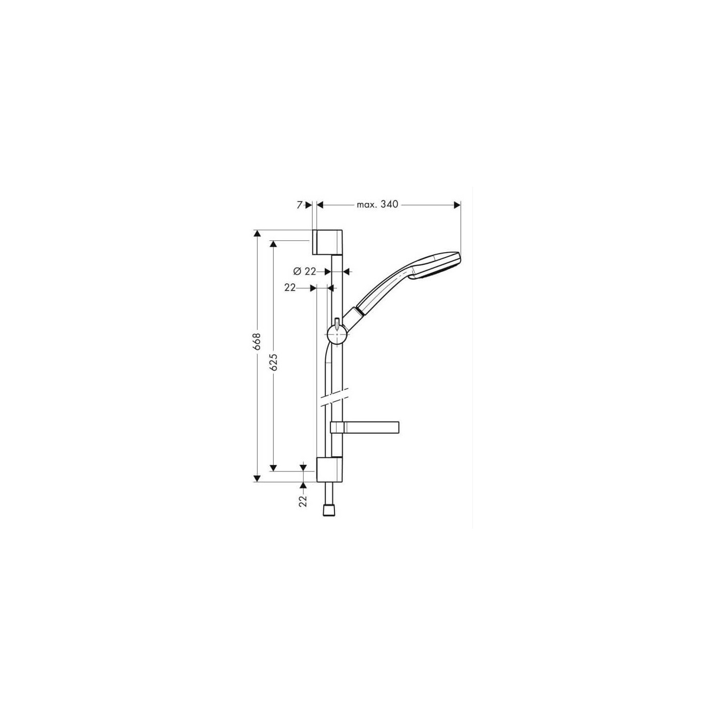Zestaw Prysznicowy Z Drążkiem 65 cm I Mydelniczką Croma 100 Vario EcoSmart Chrom 27776000 Hansgrohe Zestaw Prysznicowy Z Drążkiem 65 cm I Mydelniczką Croma 100 Vario EcoSmart Chrom 27776000 Hansgrohe