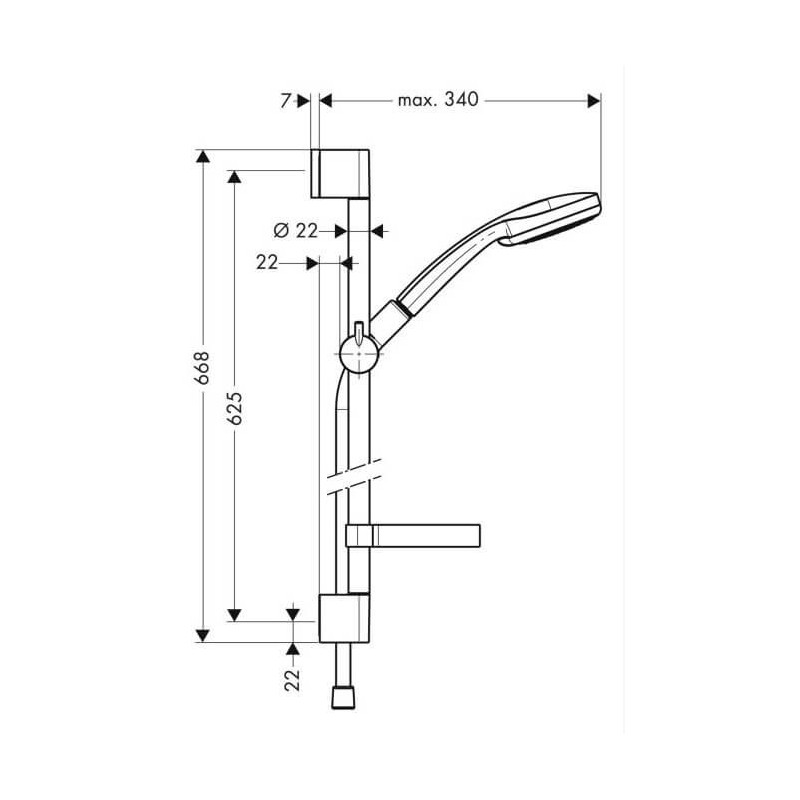 Zestaw Prysznicowy Z Drążkiem 65 cm I Mydelniczką Croma 100 Vario EcoSmart Chrom 27776000 Hansgrohe Zestaw Prysznicowy Z Drążkiem 65 cm I Mydelniczką Croma 100 Vario EcoSmart Chrom 27776000 Hansgrohe
