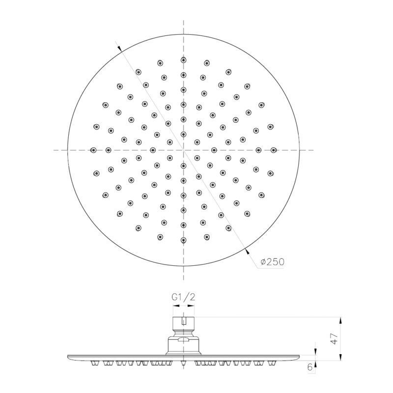 Deszczownica Okrągła Fły 254 mm Stal Nierdzewna Złoty Szczotkowany 04062GN Emporia Deszczownica Okrągła Fły 254 mm Stal Nierdzewna Złoty Szczotkowany 04062GN Emporia