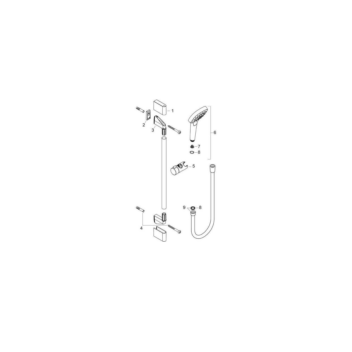 Zestaw Prysznicowy Vario EcoSmart 26563400 Hansgrohe Zestaw Prysznicowy Vario EcoSmart 26563400 Hansgrohe
