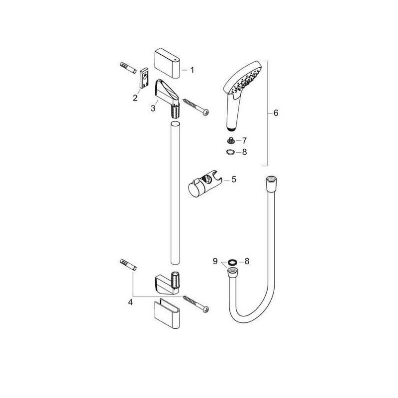 Zestaw Prysznicowy Vario EcoSmart 26563400 Hansgrohe Zestaw Prysznicowy Vario EcoSmart 26563400 Hansgrohe