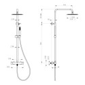 Kolumna Natryskowa Termostatyczna 2-Funkcyjna Z Zestawem Natryskowym I Deszczownicą 250 mm Fly Gun Metal 0401202BN Emporia Kolumna Natryskowa Termostatyczna 2-Funkcyjna Z Zestawem Natryskowym I Deszczownicą 250 mm Fly Gun Metal 0401202BN Emporia
