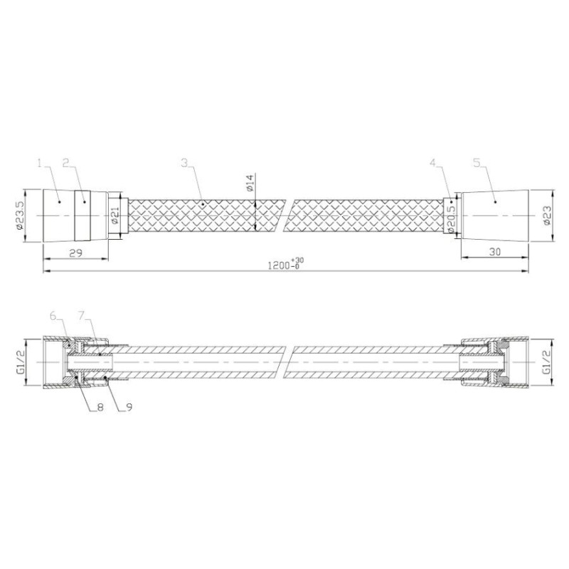 Wąż Prysznicowy 1200 mm PVC Nikiel Szczotkowany 040110N Emporia Wąż Prysznicowy 1200 mm PVC Nikiel Szczotkowany 040110N Emporia