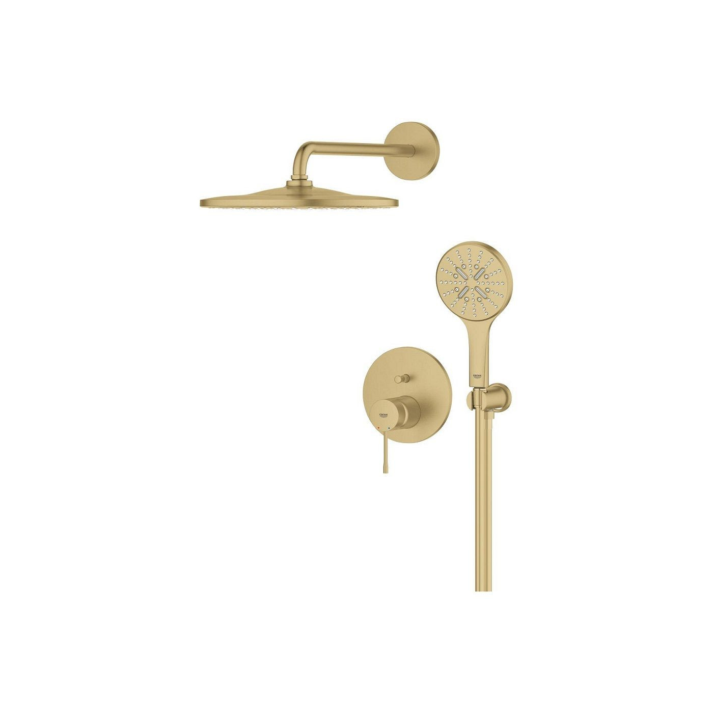 Zestaw Prysznicowy Podtynkowy Z Deszczownicą Rainshower Mono 310 Essence Brushed Cool Sunrise 25287GN0 Grohe Zestaw Prysznicowy Podtynkowy Z Deszczownicą Rainshower Mono 310 Essence Brushed Cool Sunrise 25287GN0 Grohe