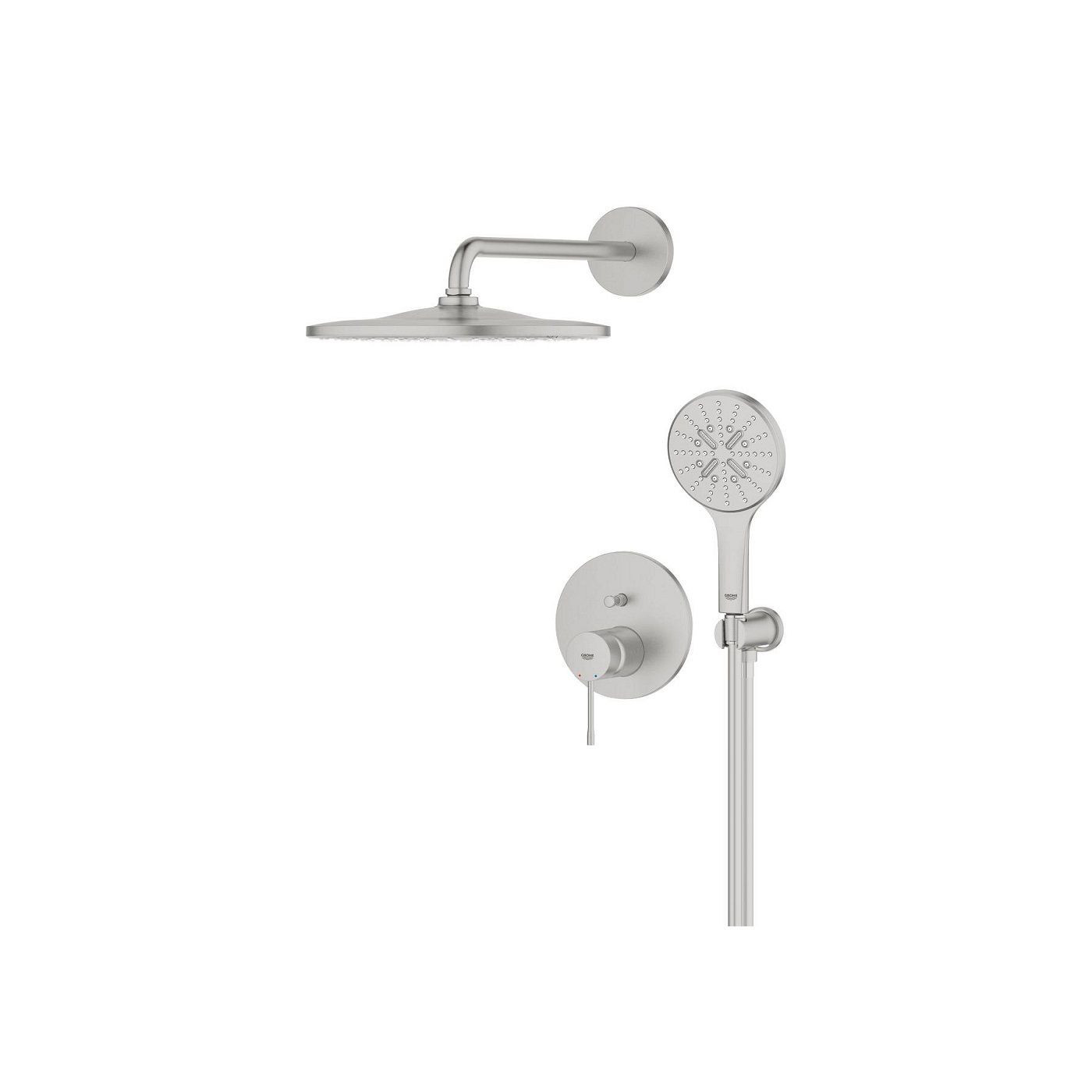 Zestaw Prysznicowy Podtynkowy Z Deszczownicą Rainshower Mono 310 Essence Stal Nierdzewna 25287DC0 Grohe Zestaw Prysznicowy Podtynkowy Z Deszczownicą Rainshower Mono 310 Essence Stal Nierdzewna 25287DC0 Grohe