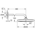 Deszczownica Z Ramieniem 380 mm 1 Strumień Tempesta 250 Cube Matte Black 26682430 Grohe Deszczownica Z Ramieniem 380 mm 1 Strumień Tempesta 250 Cube Matte Black 26682430 Grohe