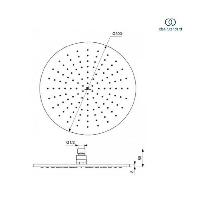 Zestaw Natryskowy Termostatyczny Ceratherm Z Deszczownicą Czarny Mat A7573XG Ideal Standard Zestaw Natryskowy Termostatyczny Ceratherm Z Deszczownicą Czarny Mat A7573XG Ideal Standard
