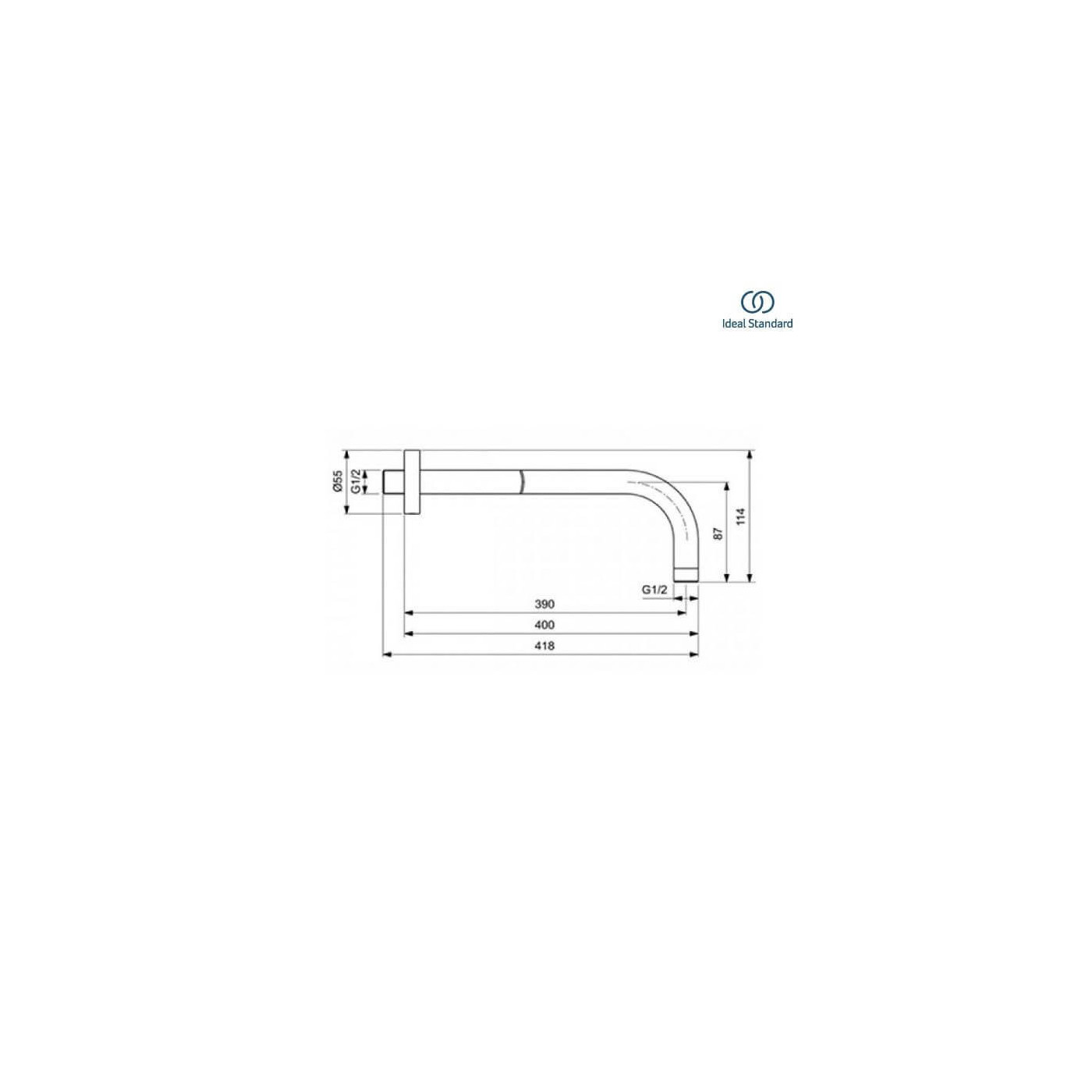Zestaw Natryskowy Termostatyczny Ceratherm Z Deszczownicą Czarny Mat A7573XG Ideal Standard Zestaw Natryskowy Termostatyczny Ceratherm Z Deszczownicą Czarny Mat A7573XG Ideal Standard