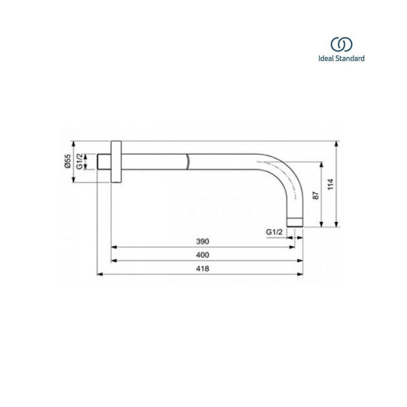 Zestaw Natryskowy Termostatyczny Ceratherm Z Deszczownicą Czarny Mat A7573XG Ideal Standard Zestaw Natryskowy Termostatyczny Ceratherm Z Deszczownicą Czarny Mat A7573XG Ideal Standard