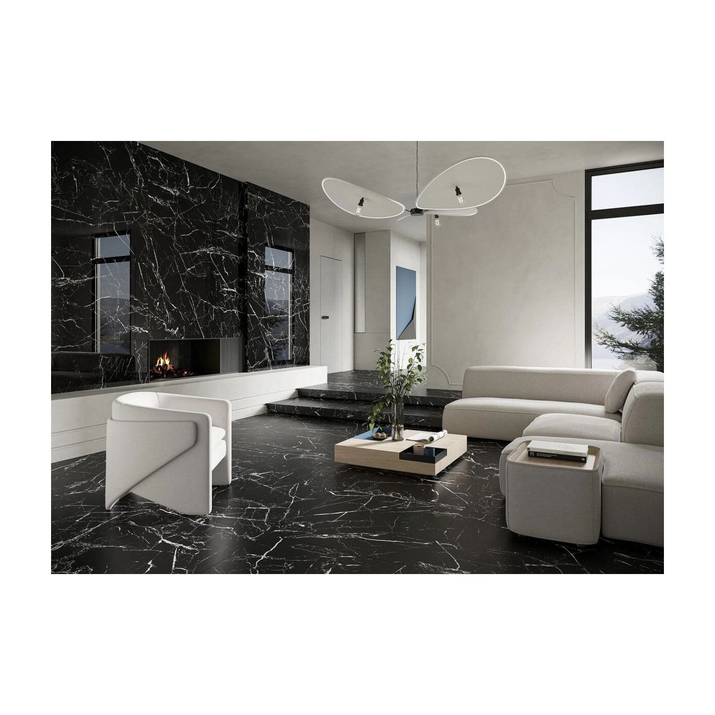 Płytka Gresowa Marmo Morocco Black Poler 119,7x119,7 Cerrad x La Mania Home Płytka Gresowa Marmo Morocco Black Poler 119,7x119,7 Cerrad x La Mania Home