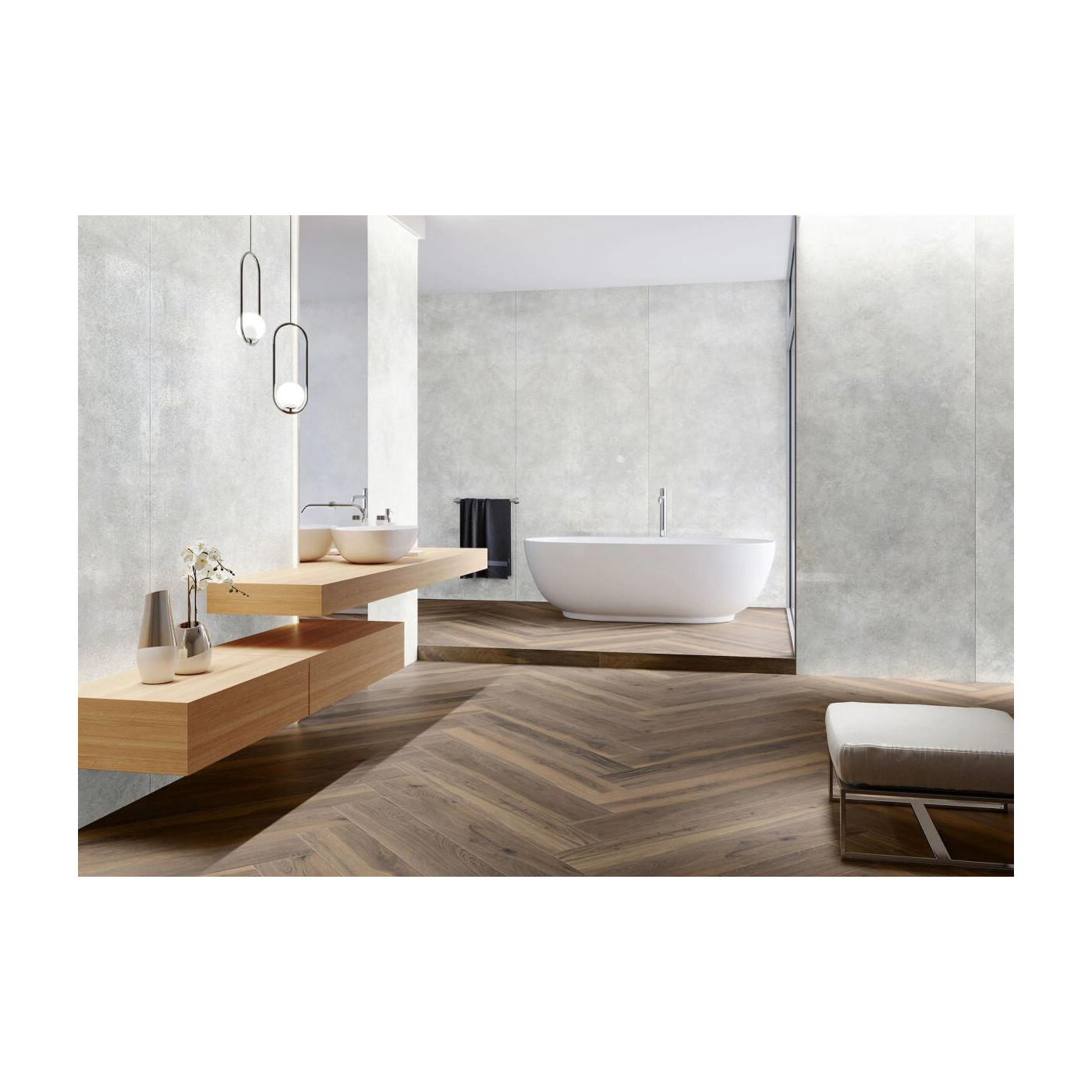 Płytka Gresowa Modern Concrete Silver Mat 119,7x119,7 Cerrad x La Mania Home Płytka Gresowa Modern Concrete Silver Mat 119,7x119,7 Cerrad x La Mania Home