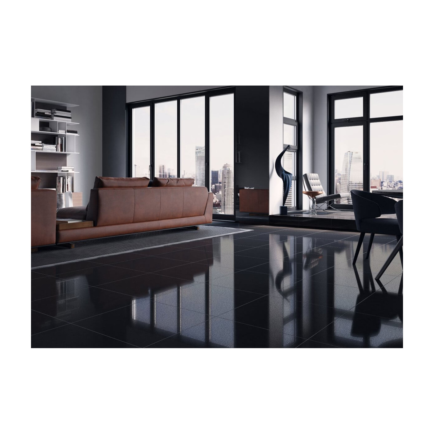 Płytka Cambia Black Lappato 59,7x59,7 Cerrad Płytka Cambia Black Lappato 59,7x59,7 Cerrad