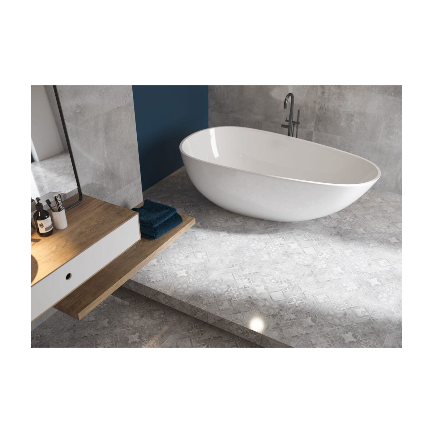 Gres Softcement Silver Poler 59,7x59,7 Cerrad Gres Softcement Silver Poler 59,7x59,7 Cerrad