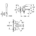 Jednouchwytowa Bateria Wannowa Z Zestawem Prysznicowym Lineare 33850001 Grohe Jednouchwytowa Bateria Wannowa Z Zestawem Prysznicowym Lineare 33850001 Grohe