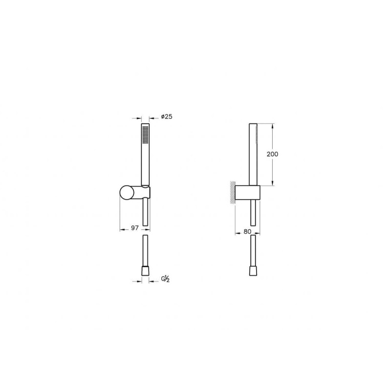 Zestaw Prysznicowy Origin Czarny Mat A4554336 Vitra Zestaw Prysznicowy Origin Czarny Mat A4554336 Vitra