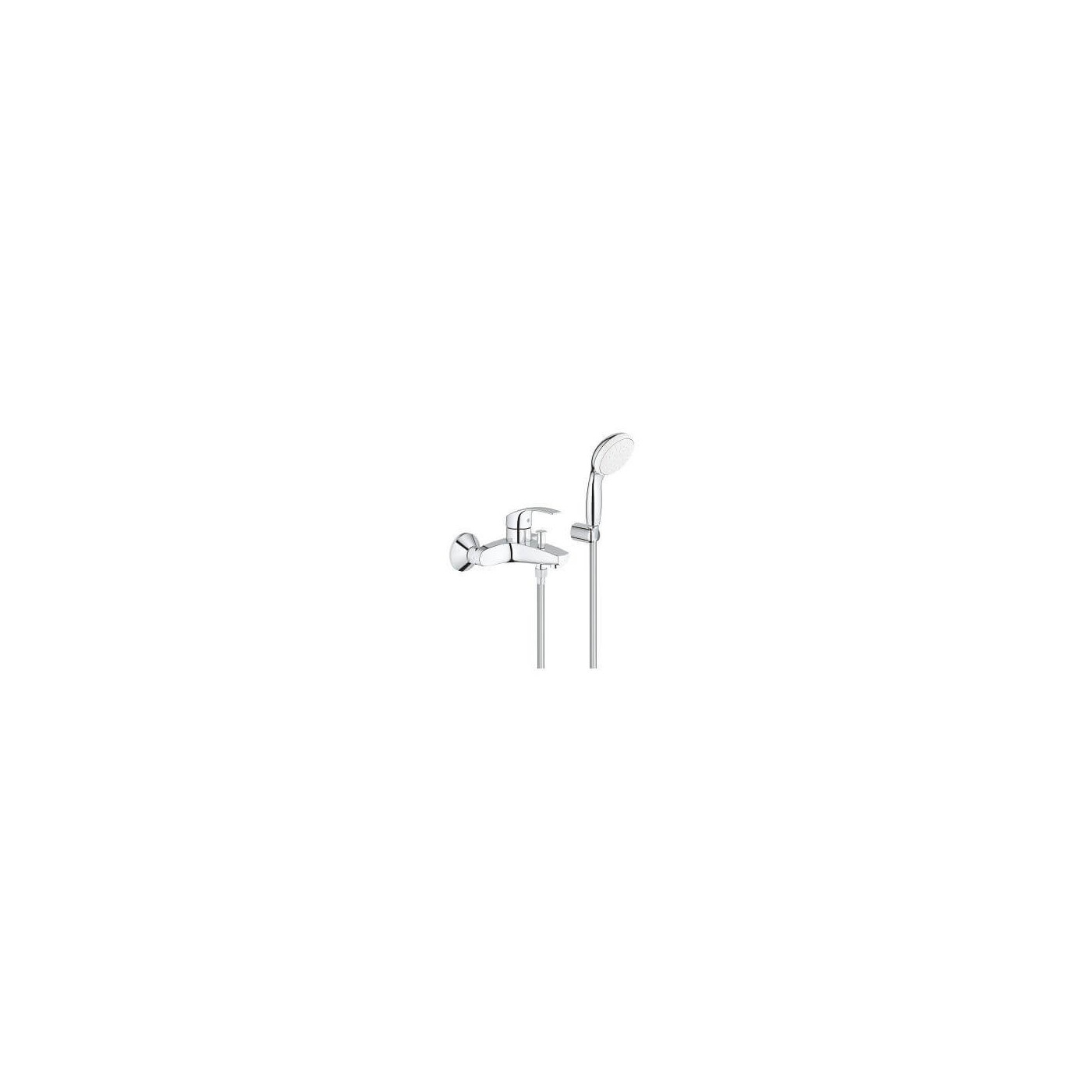 Jednouchwytowa Bateria Wannowa Z Zestawem Prysznicowym Eurosmart 3330220A Grohe Jednouchwytowa Bateria Wannowa Z Zestawem Prysznicowym Eurosmart 3330220A Grohe
