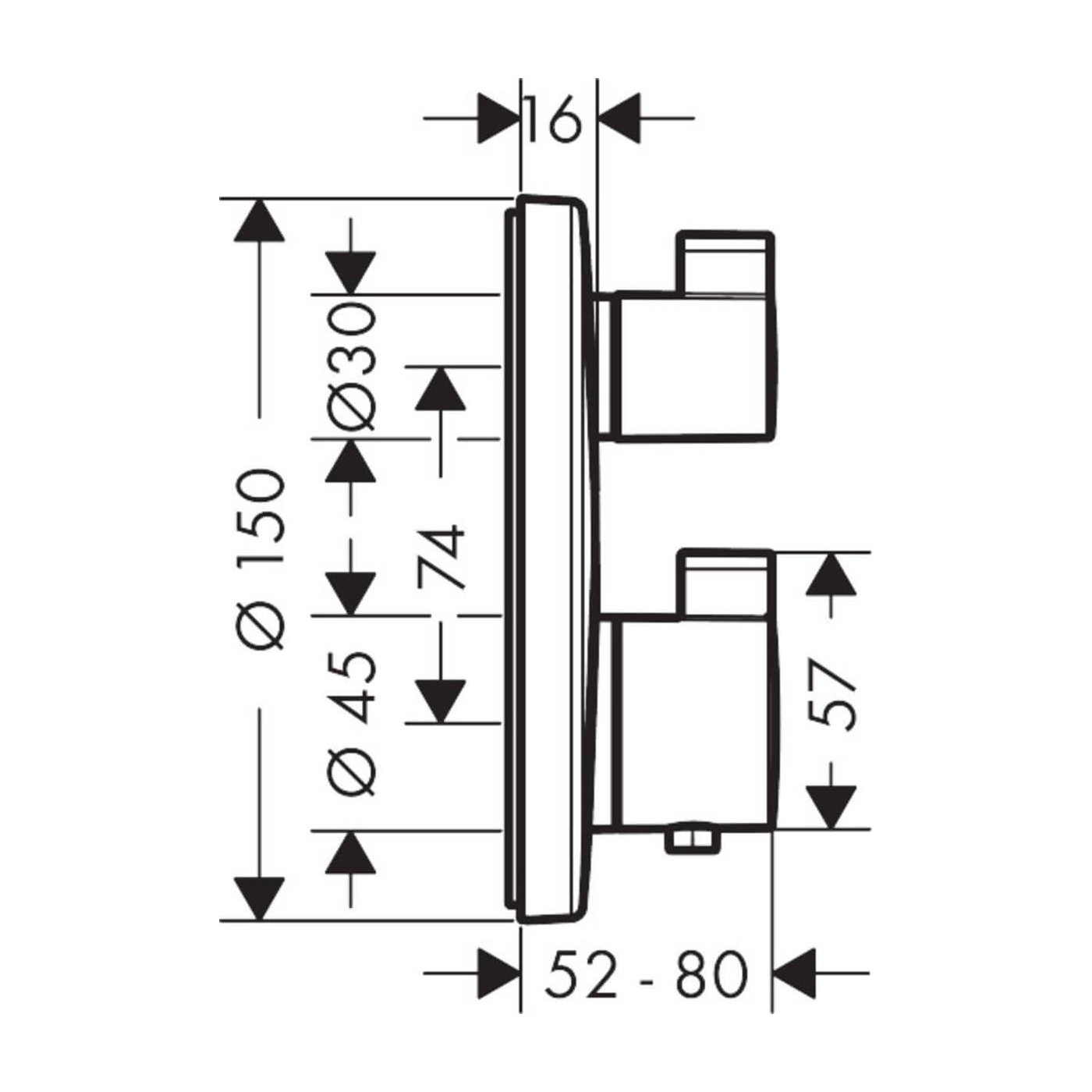 Bateria Ecostat S 15758000 Hansgrohe Bateria Ecostat S 15758000 Hansgrohe