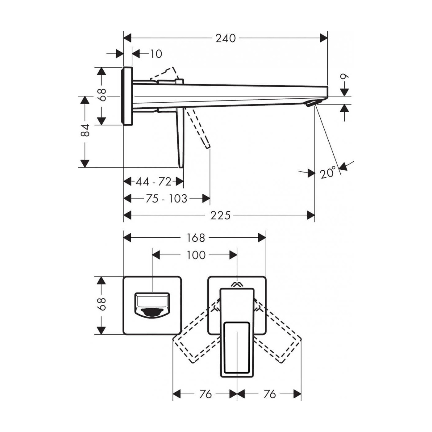 Bateria Umywalkowa Podtynkowa Metropol Chrom 74526000 Hansgrohe Bateria Umywalkowa Podtynkowa Metropol Chrom 74526000 Hansgrohe