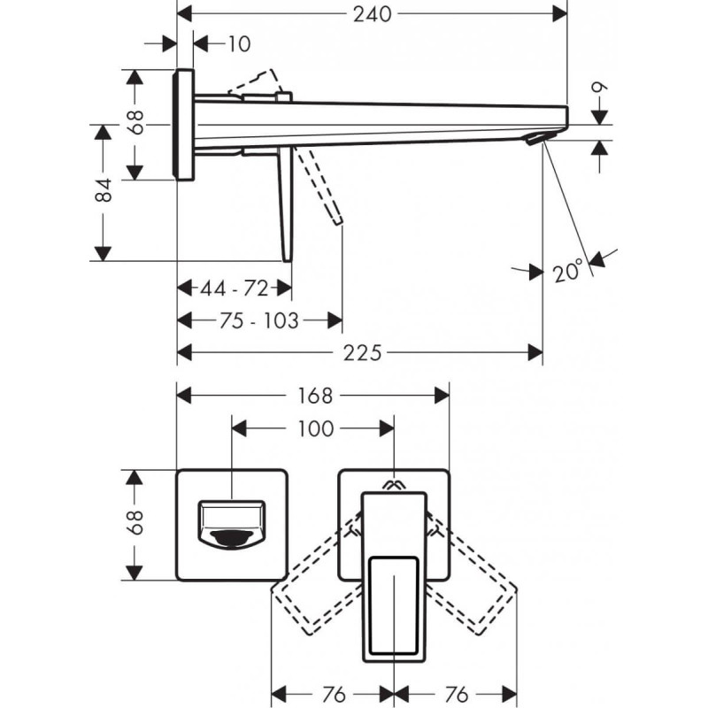 Bateria Umywalkowa Podtynkowa Metropol Chrom 74526000 Hansgrohe Bateria Umywalkowa Podtynkowa Metropol Chrom 74526000 Hansgrohe