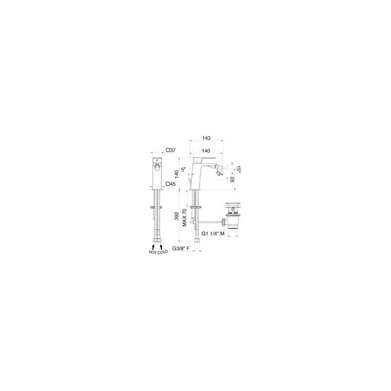 Bateria Bidetowa Lys V25070 Vema Bateria Bidetowa Lys V25070 Vema