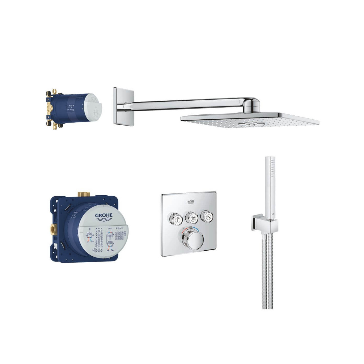 Zestaw Prysznicowy Rohtherm Smartcontrol 34804000 Grohe Zestaw Prysznicowy Rohtherm Smartcontrol 34804000 Grohe