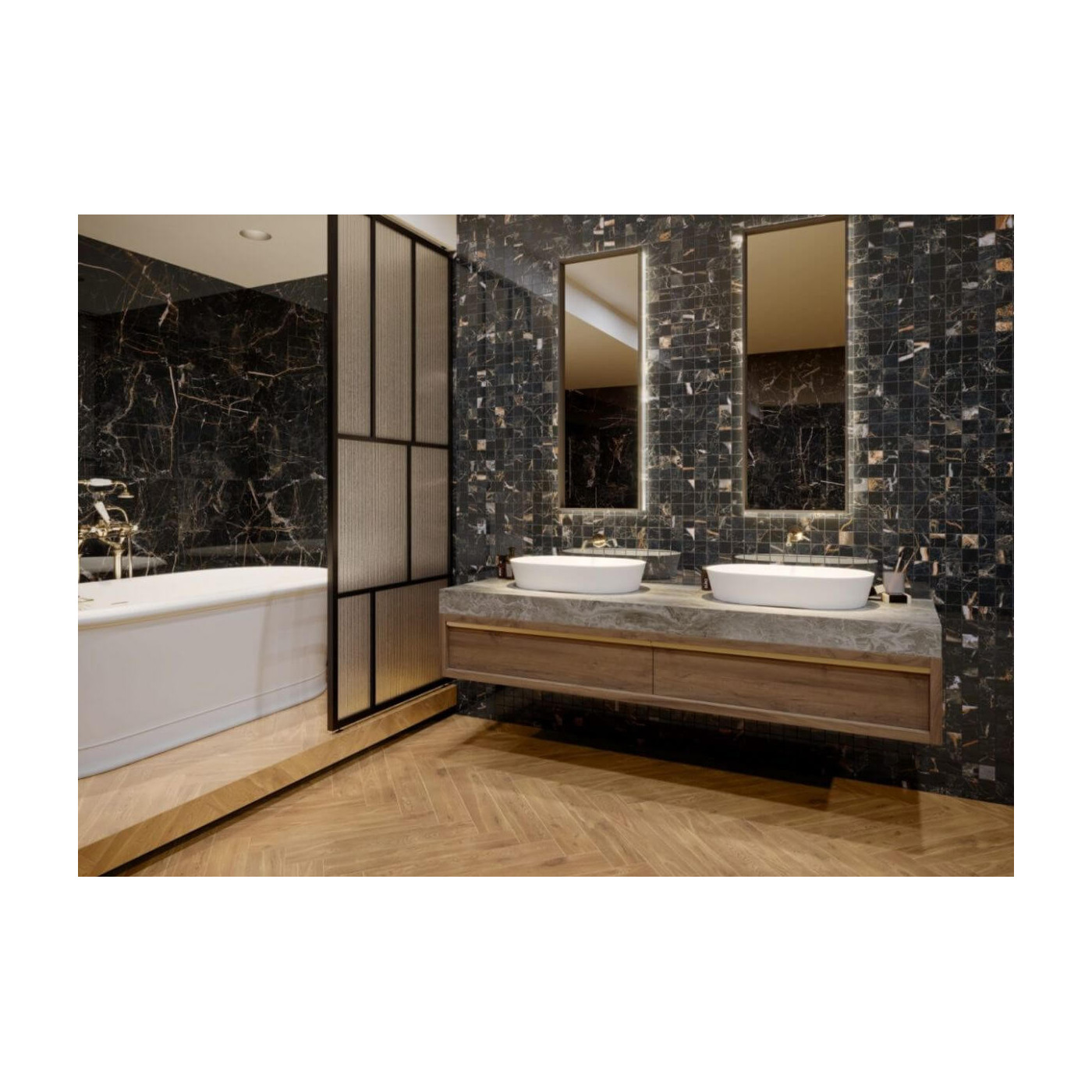 Mozaika Podłogowa Marquina Gold Mat Cerrad Mozaika Podłogowa Marquina Gold Mat Cerrad