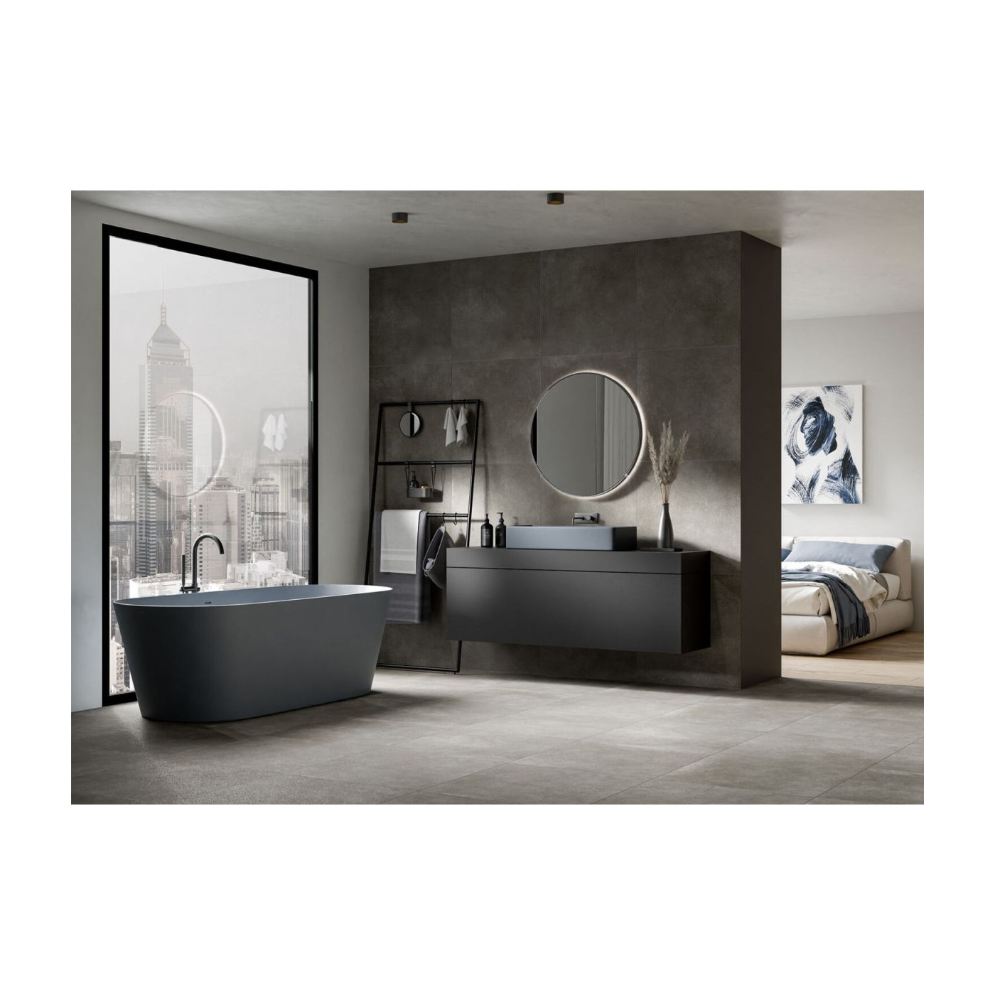 Płytka Podłogowa Modern Concrete Graphite 59,7x59,7 Cerrad x La Mania Home Płytka Podłogowa Modern Concrete Graphite 59,7x59,7 Cerrad x La Mania Home