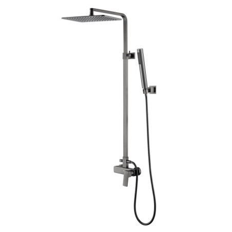 Kolumna Natryskowa Teo 2-Funkcyjna Z Zestawem Natryskowym i Deszczownicą 300x200 mm Gun Metal 020110BN Emporia