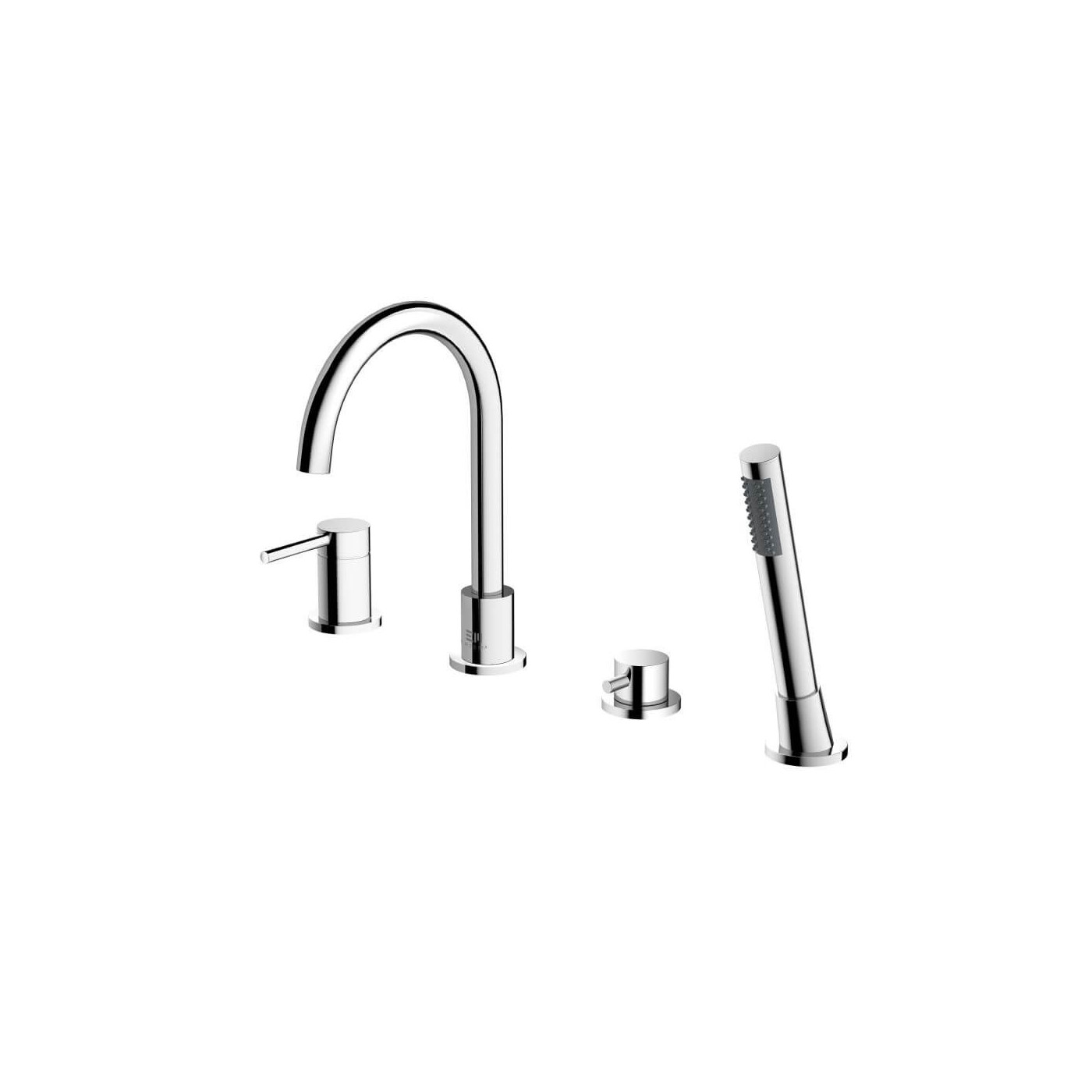 Bateria Wannowa 4-Otworowa Fly Z Boxem I Zestawem Prysznicowym Chrom 03033CHR Emporia Bateria Wannowa 4-Otworowa Fly Z Boxem I Zestawem Prysznicowym Chrom 03033CHR Emporia
