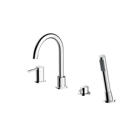 Bateria Wannowa 4-Otworowa Fly Z Boxem I Zestawem Prysznicowym Chrom 03033CHR Emporia