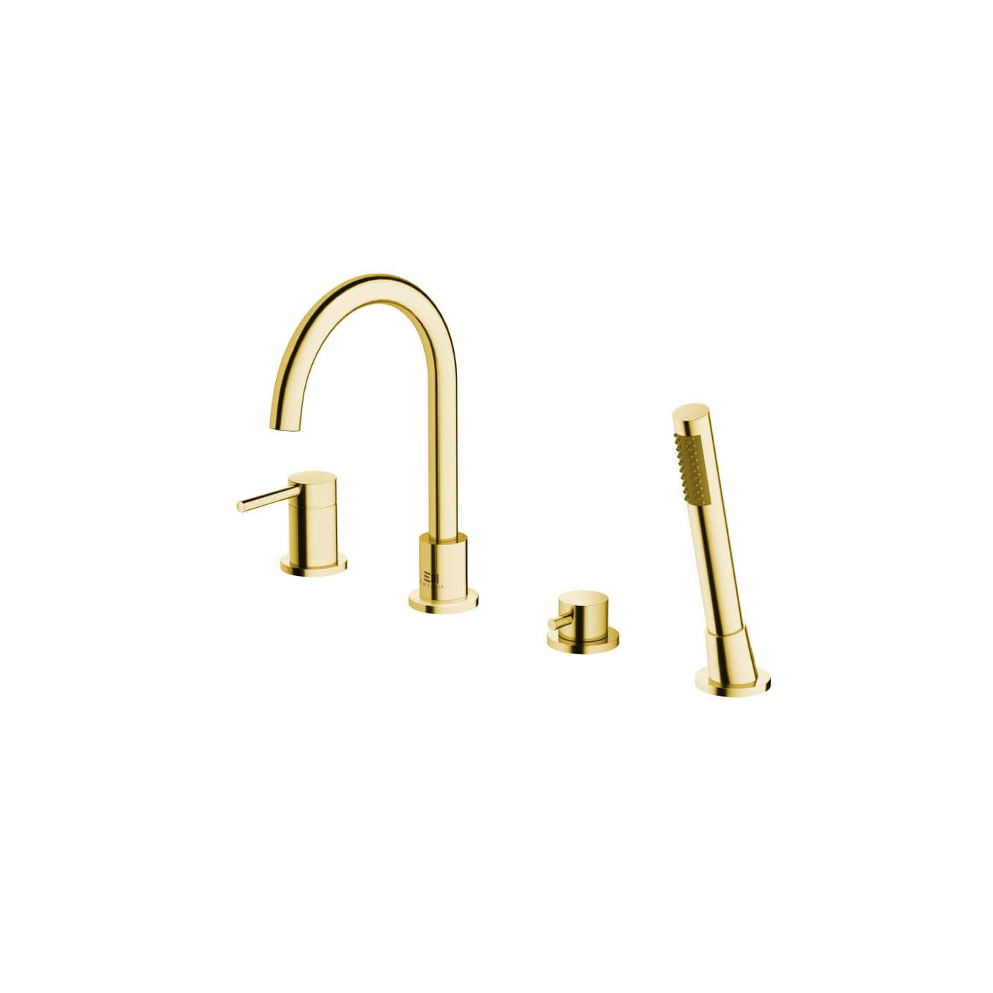 Bateria Wannowa 4-Otworowa Fly Z Zestawem Prysznicowym Złoty 03033GD Emporia Bateria Wannowa 4-Otworowa Fly Z Zestawem Prysznicowym Złoty 03033GD Emporia