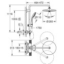 Zestaw Prysznicowy Euphoria System 260 27615002 Chrom Grohe Zestaw Prysznicowy Euphoria System 260 27615002 Chrom Grohe