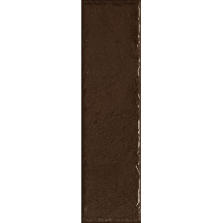 Płytka Elewacyjna Sundown Marrone Połysk Struktura 24,5x6,6 Paradyż