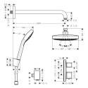Podtynkowy Zestaw Prysznicowy Croma Select 27294000 Hansgrohe Podtynkowy Zestaw Prysznicowy Croma Select 27294000 Hansgrohe