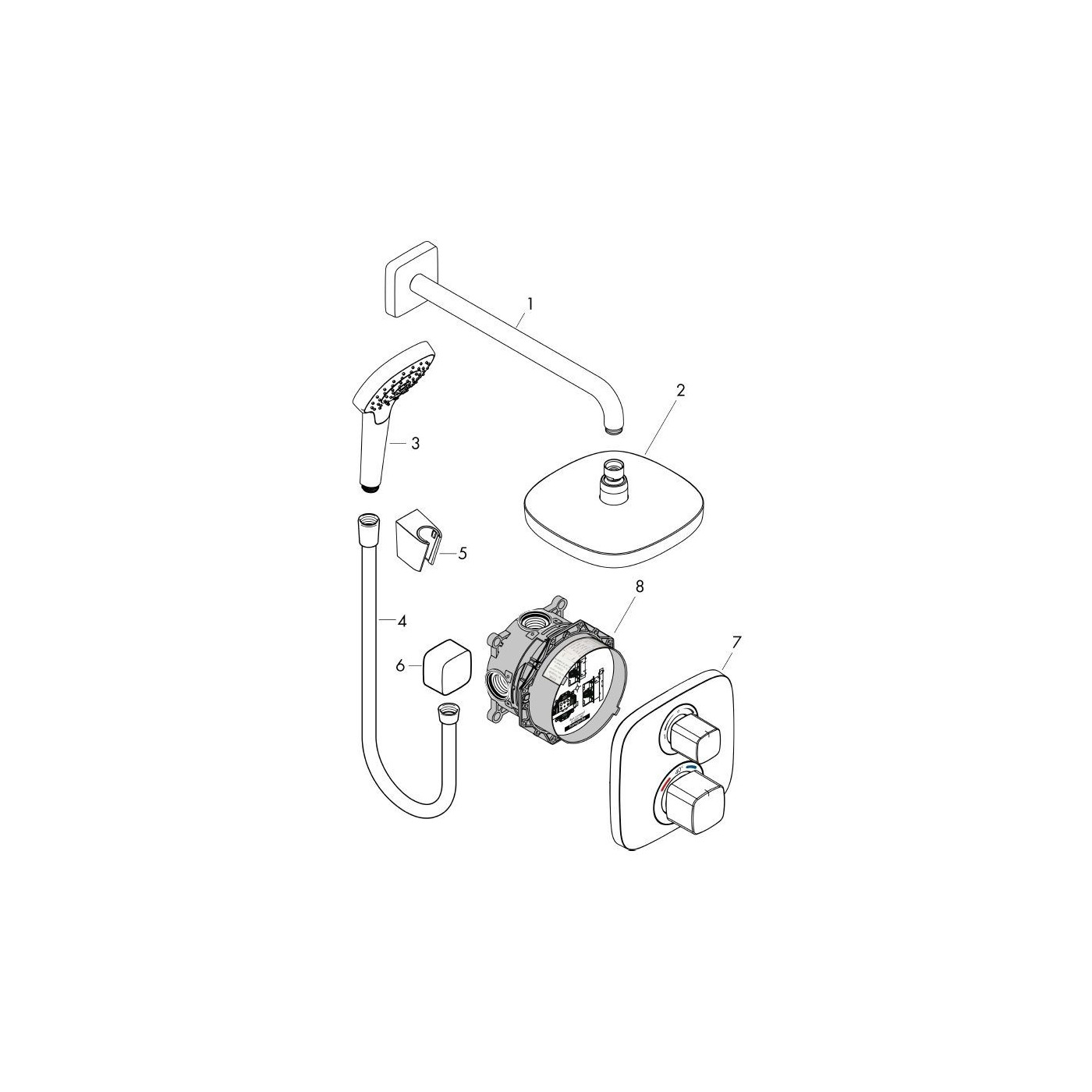 Podtynkowy Zestaw Prysznicowy Croma Select 27294000 Hansgrohe Podtynkowy Zestaw Prysznicowy Croma Select 27294000 Hansgrohe