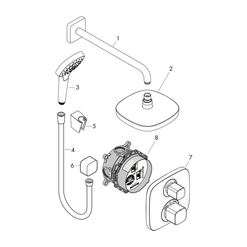 Podtynkowy Zestaw Prysznicowy Croma Select 27294000 Hansgrohe Podtynkowy Zestaw Prysznicowy Croma Select 27294000 Hansgrohe
